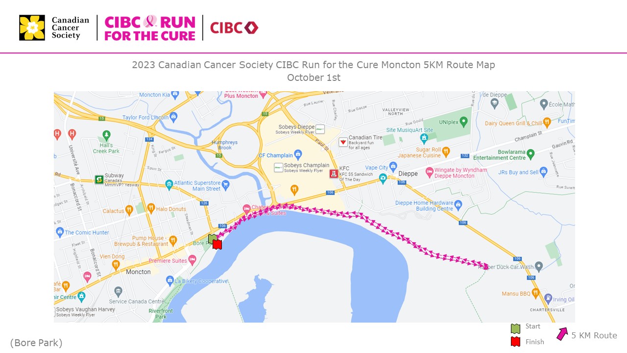 5 km route map